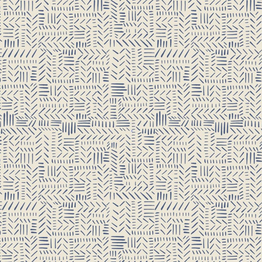 Blue and Sand (tan) Tribal Wallpaper Print